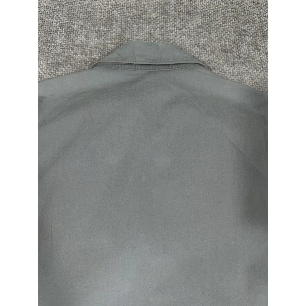 Polo Ralph Lauren Jacket Medium Gray Cotton Bi Swing Grunge Stained Faded Read